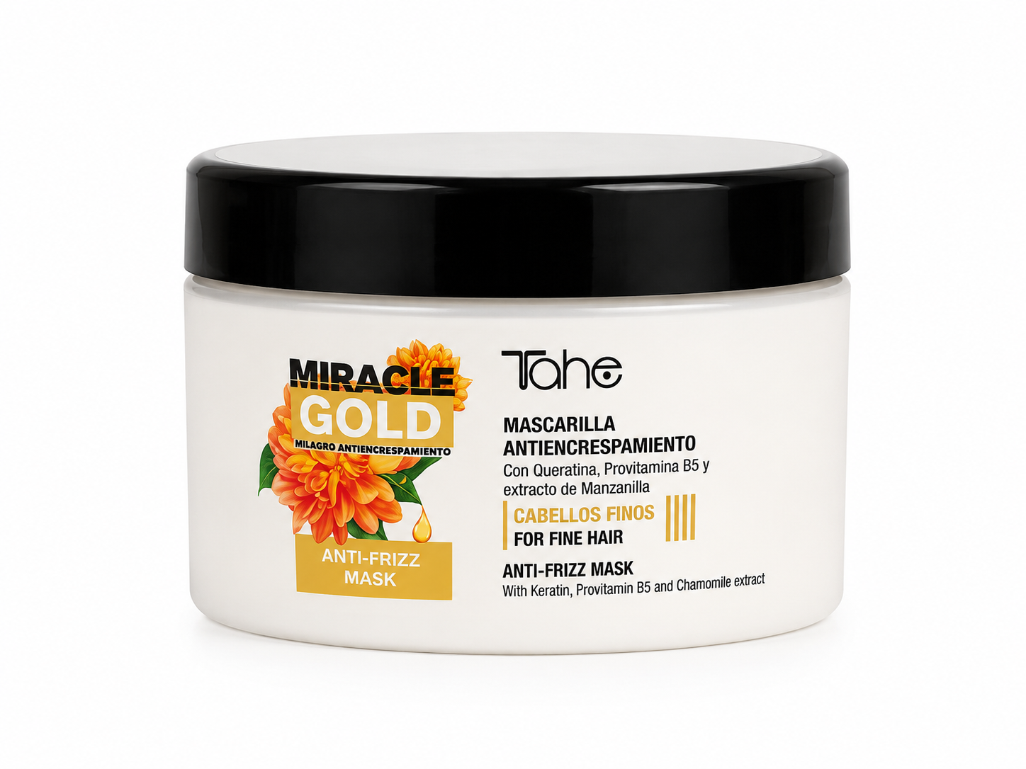 Tahe Miracle Gold Anti-Frizz Mask – Voor fijn haar